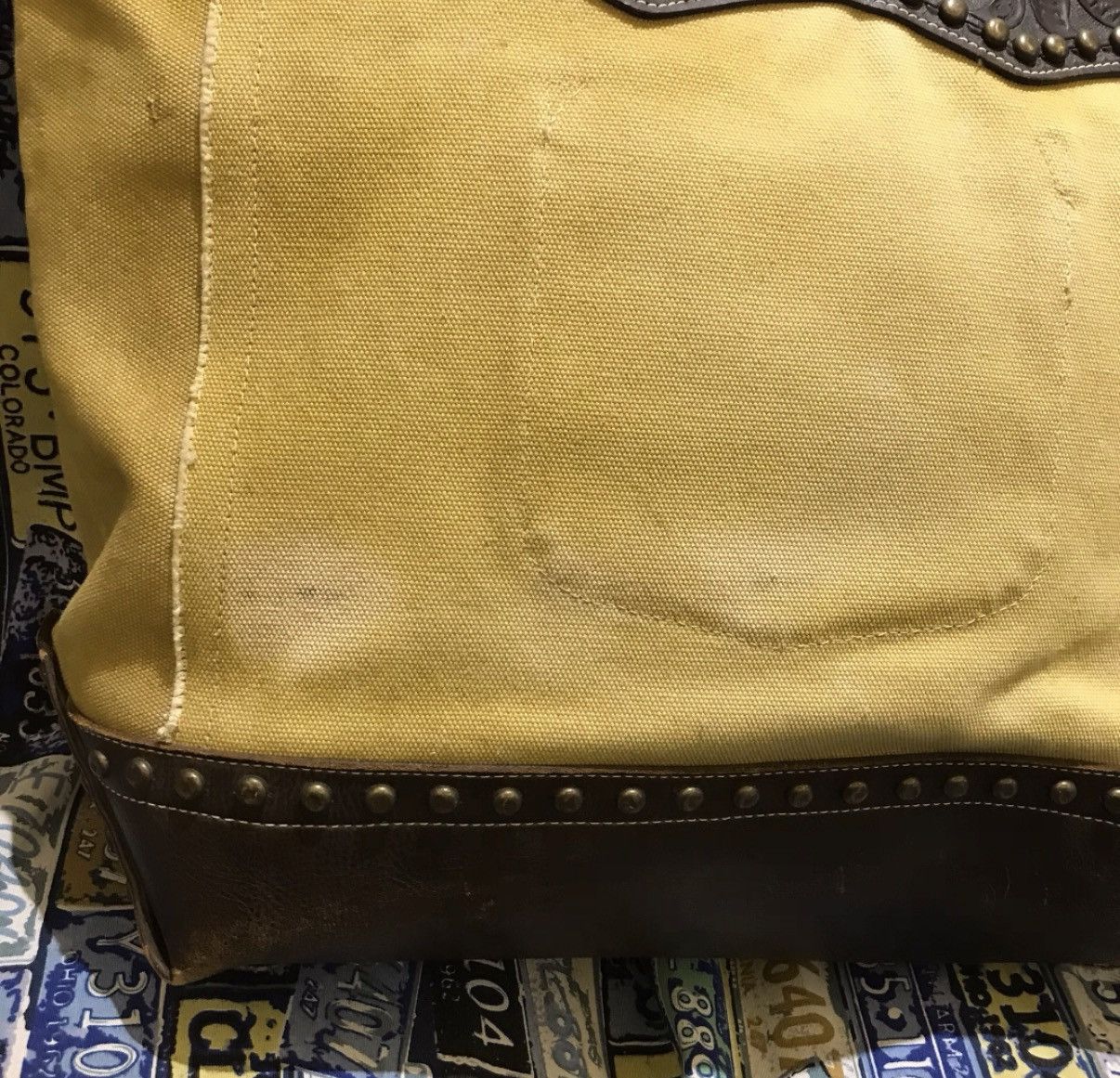 Polo Ralph Lauren RRL Ralph Lauren Tooled Leather Tote Bag K22 Size ONE SIZE - 5 Thumbnail
