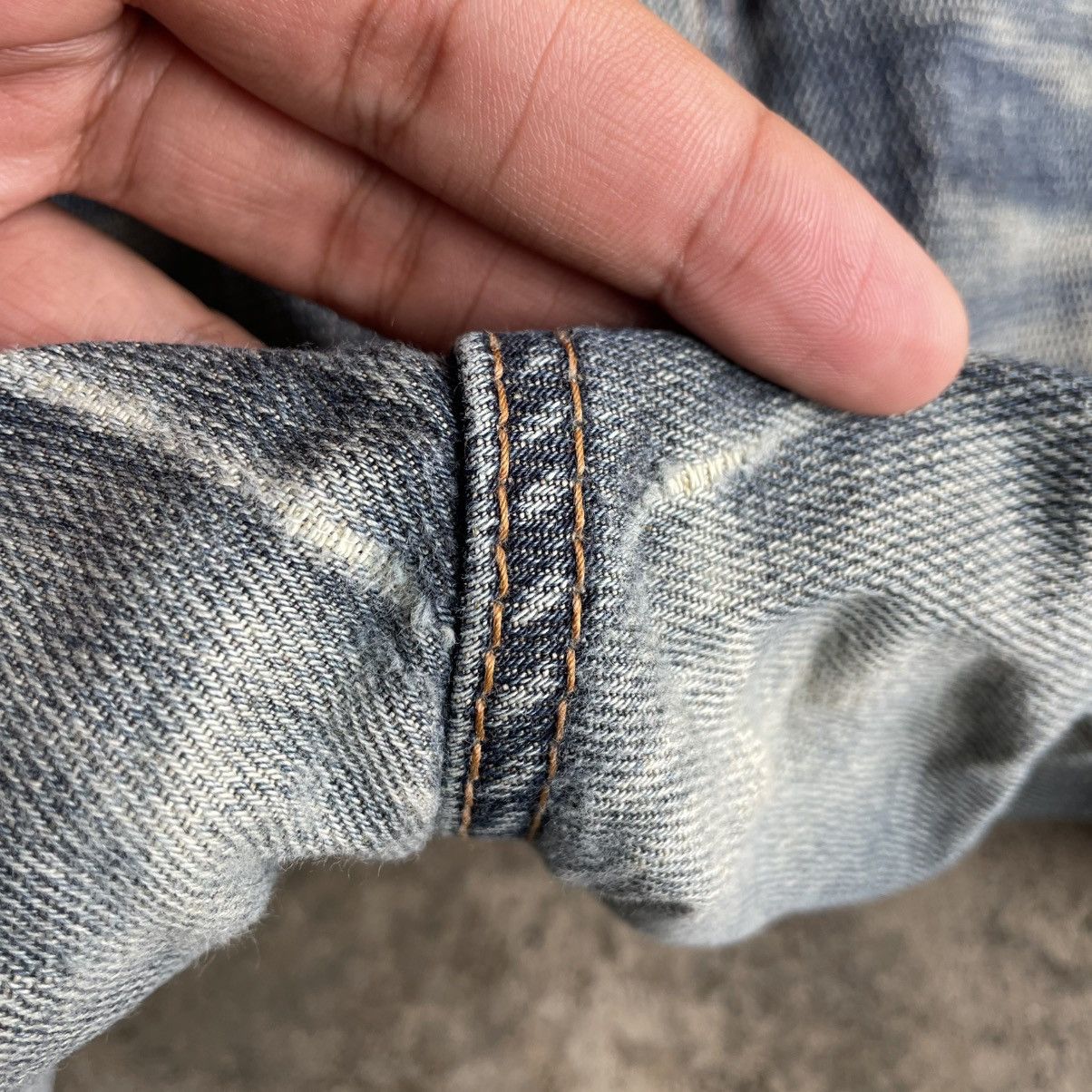 Edwin 🔥Vintage Edwin Zylon EZ503 Stoned Washed Denim Jeans Size US 35 - 8 Thumbnail