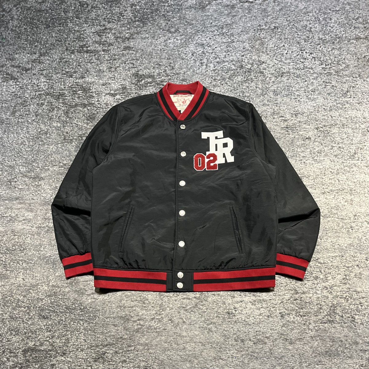 True Religion True Religion 02 Button Varsity Bomber Jacket Size 3XL Size US XXL / EU 58 / 5 - 1 Thumbnail