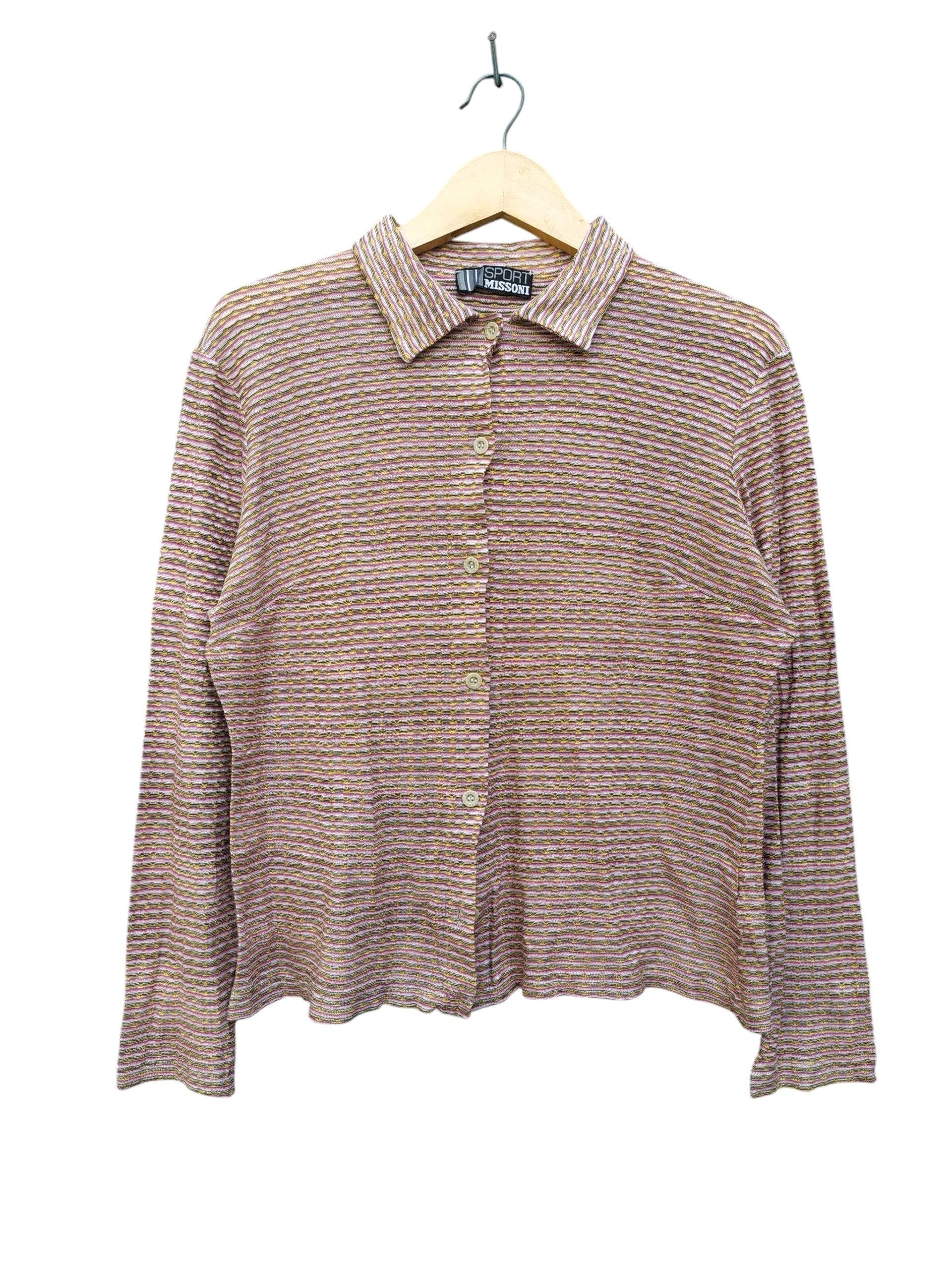 Missoni Vintage Sport Missoni Textured Knit Button Up Size S / US 4 / IT 40 - 1 Thumbnail