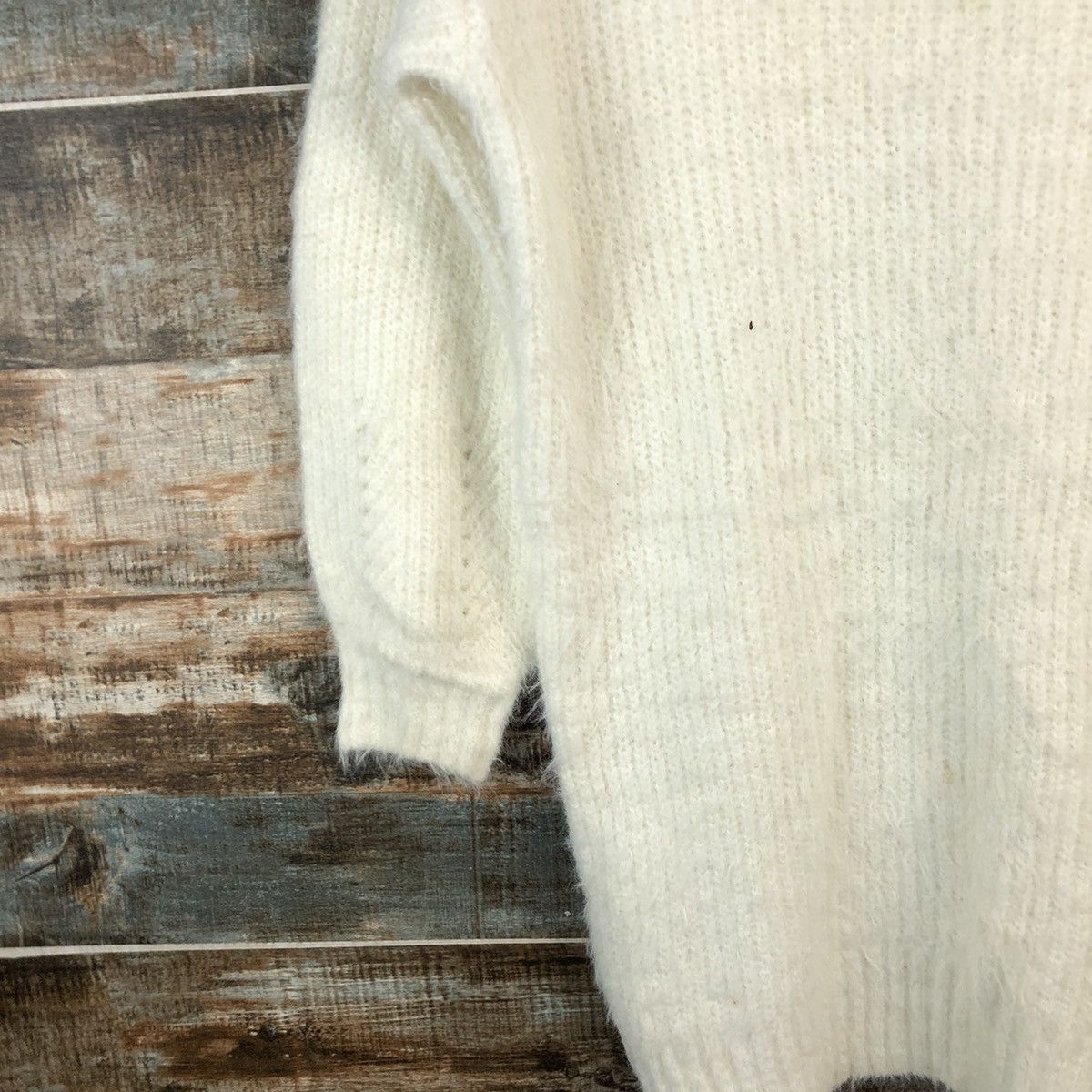 Japanese Brand DL Freesia White Mohair Knitwear #C426 Size M / US 6-8 / IT 42-44 - 7 Thumbnail
