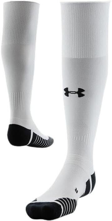 Under Armour Under Armour 1372759 UA Soccer Calf Socks White Sz 13-16 Size ONE SIZE - 1 Thumbnail