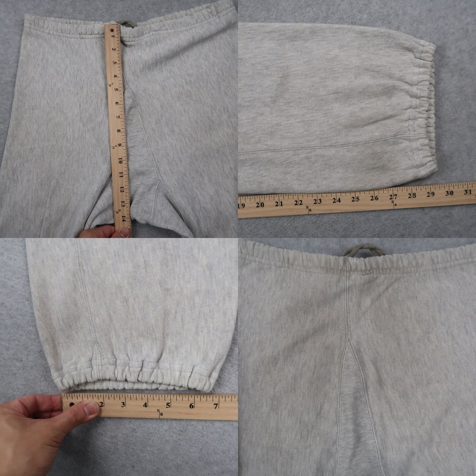 Champion VINTAGE Champion Sweatpants M Medium Drawstring USA Made Gray Gym Gusset 90s Mens Size US 31 - 9 Thumbnail
