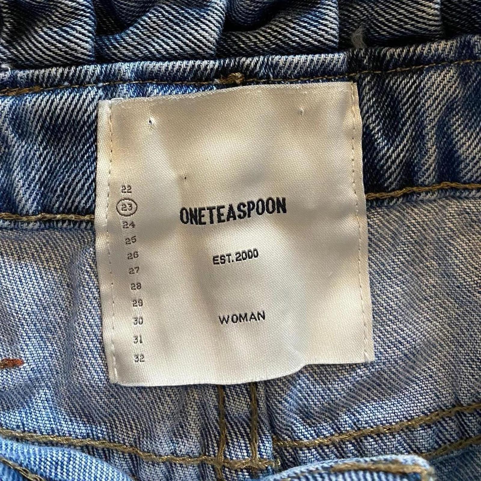 Other One teaspoon Mid-waisted, light-washed blue denim shorts Size 42" / US 20 - 3 Thumbnail