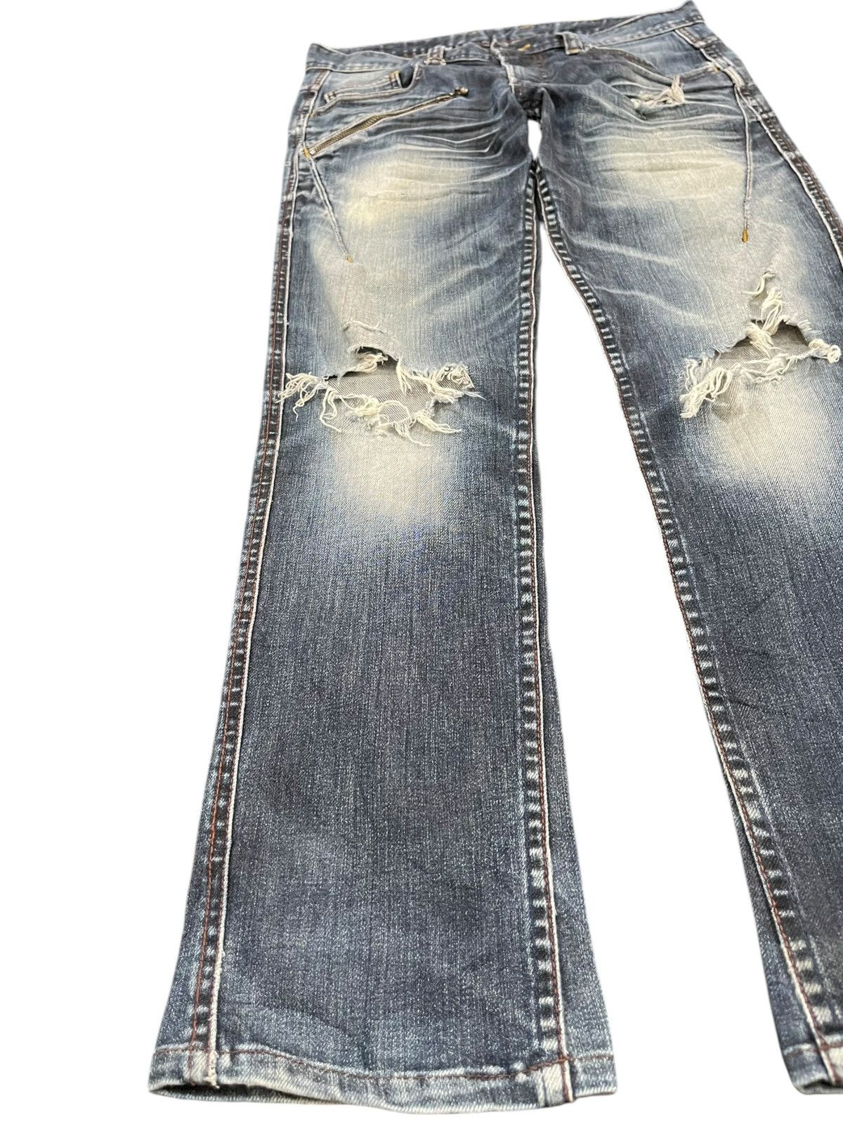 Nicole Club × Seditionaries Vintage Nicole Club Hideaways Bondage Punk Distressed Denim Size US 31 - 3 Thumbnail