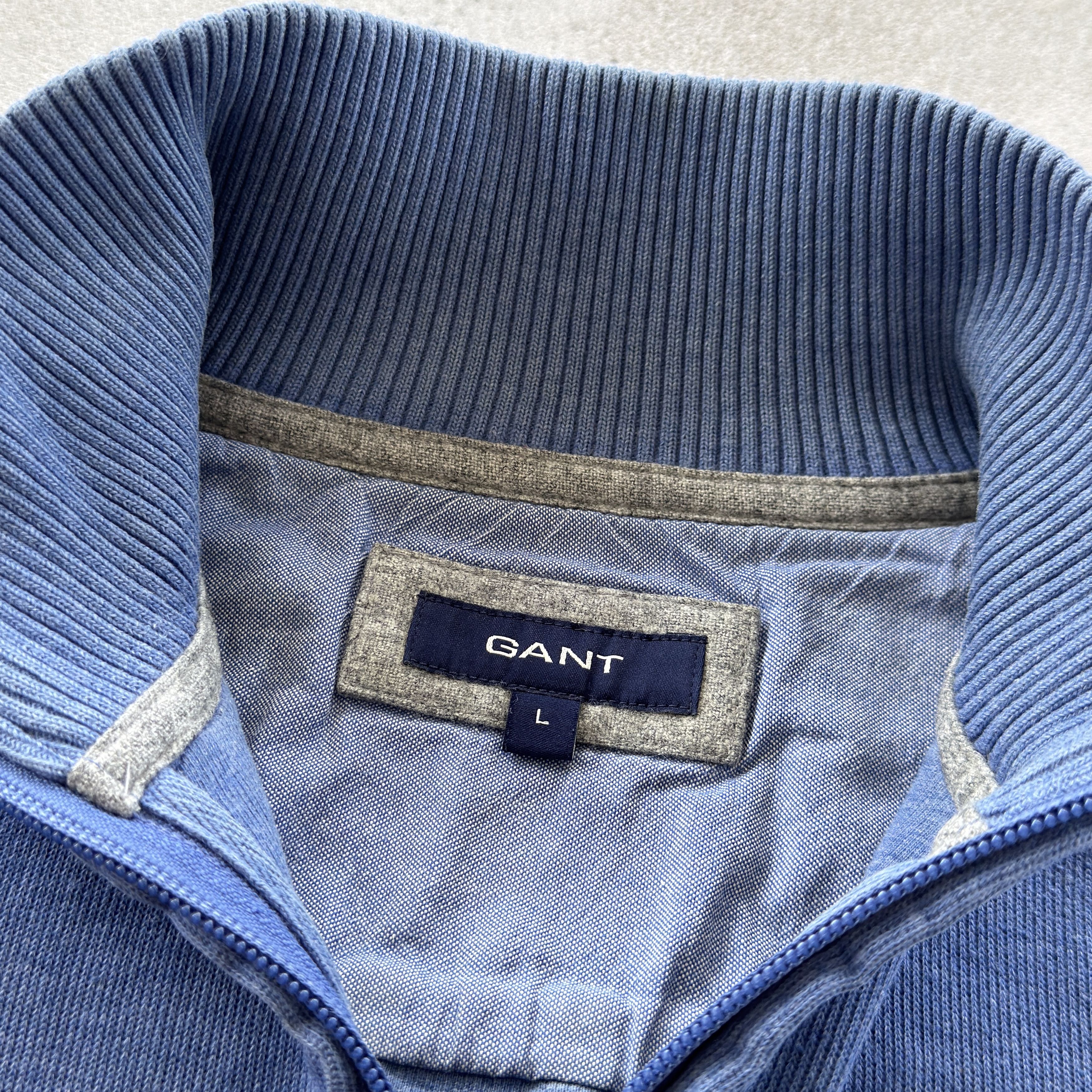 Gant Gant Blue Half Zip Pullover Sweater Cotton Knit Large Size US L / EU 52-54 / 3 - 5 Thumbnail