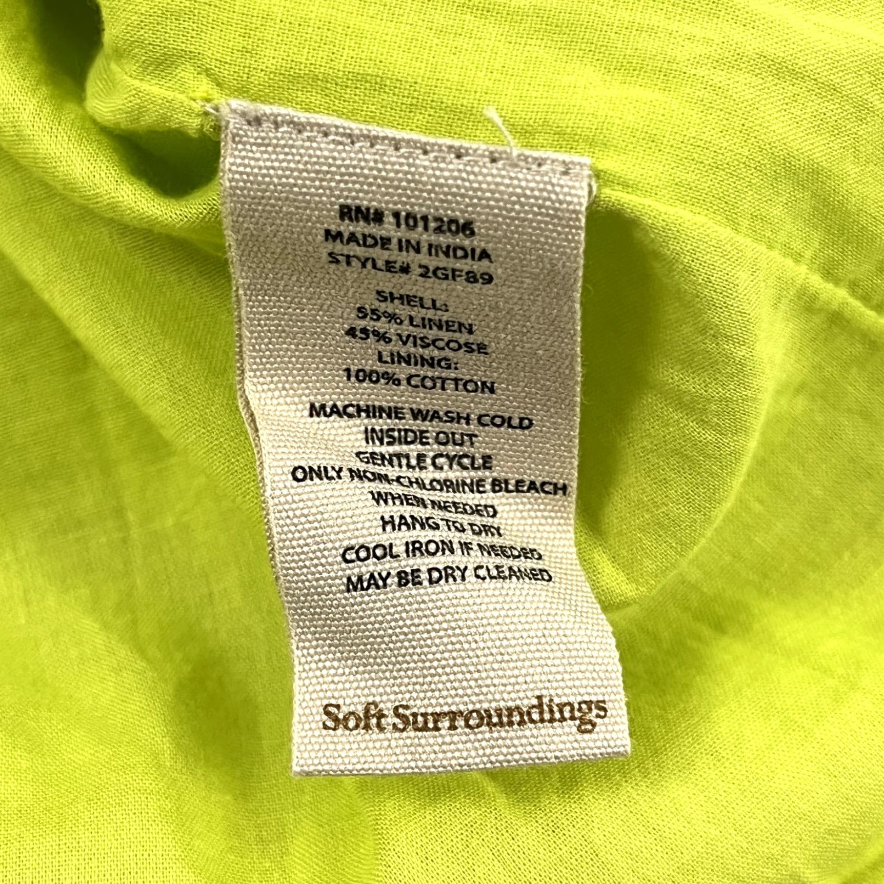Soft Surroundings SOFT SURROUNDINGS Boyfriend Blazer Womens Medium 10/12 Lime Green Linen Blend Casual Business Size M / US 6-8 / IT 42-44 - 4 Thumbnail