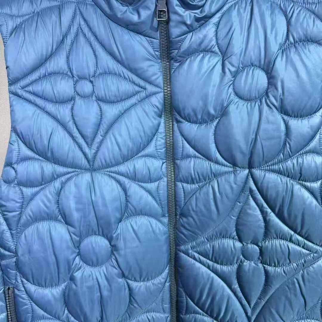 Louis Vuitton LOUIS VUITTON Blue Embossed Monogram Print Cotton Vest Size US L / EU 52-54 / 3 - 3 Thumbnail