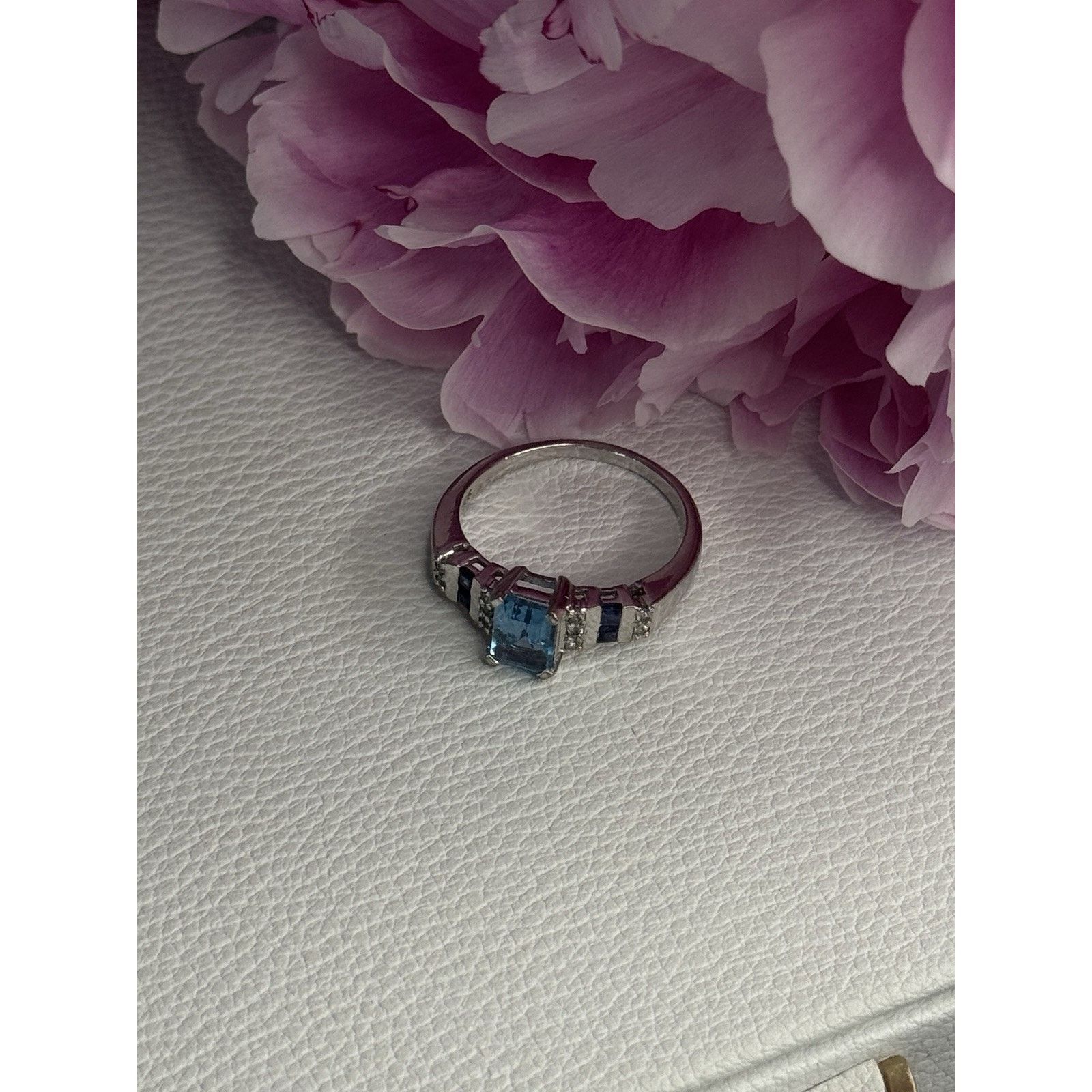 Jewelry 925 STERLING SILVER TOPAZ SAPPHIRE BERYL RING SIZE 8 Size ONE SIZE - 6 Thumbnail