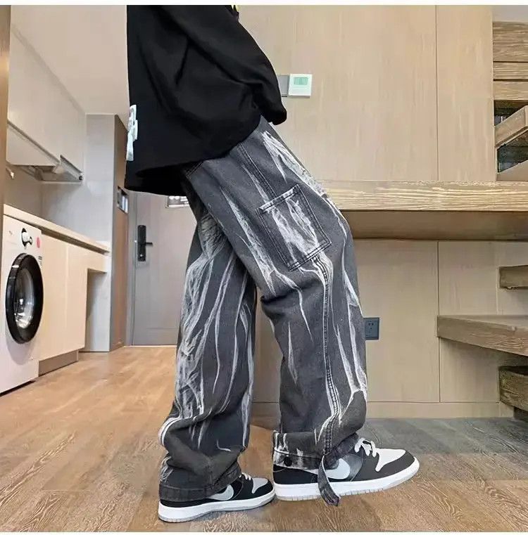 Japanese Brand Hip Hop Straight Drop Tie Dyed Jeans Size US 32 / EU 48 - 1 Thumbnail