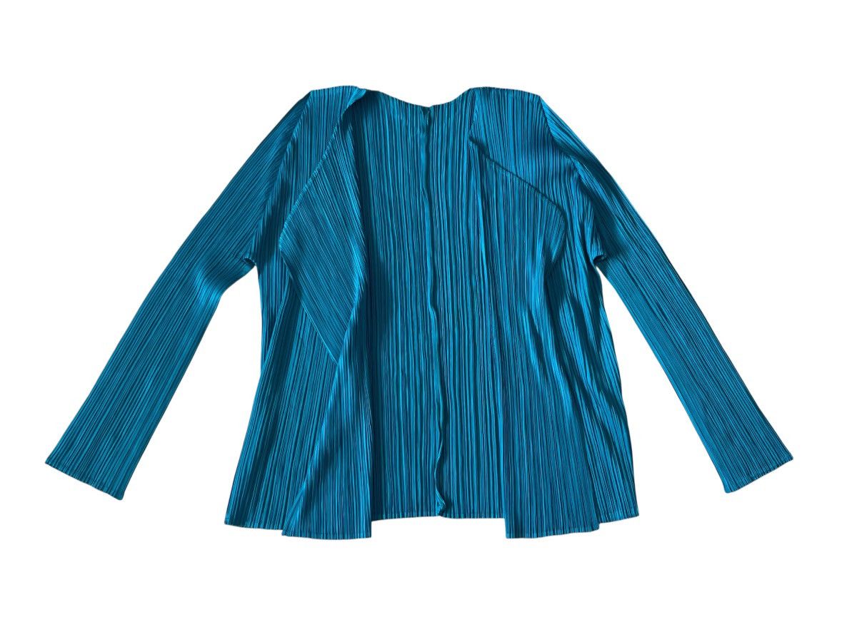 Issey Miyake Vintage issey miyake pleats please blue cardigan Size S / US 4 / IT 40 - 2 Thumbnail