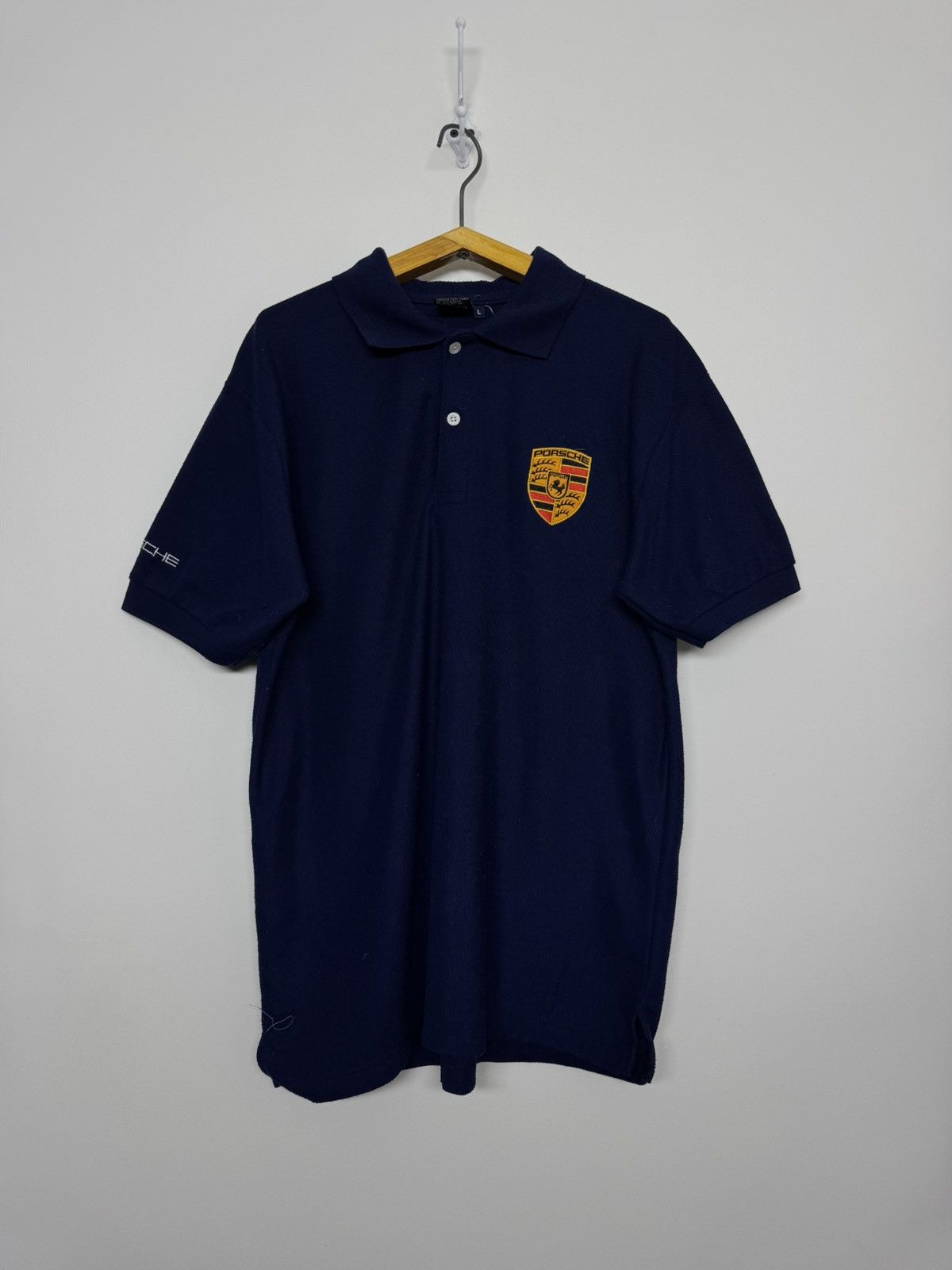 Porsche Design Y2K Porsche Sportscar Racing 2-Button Polo Shirt Size US L / EU 52-54 / 3 - 1 Thumbnail