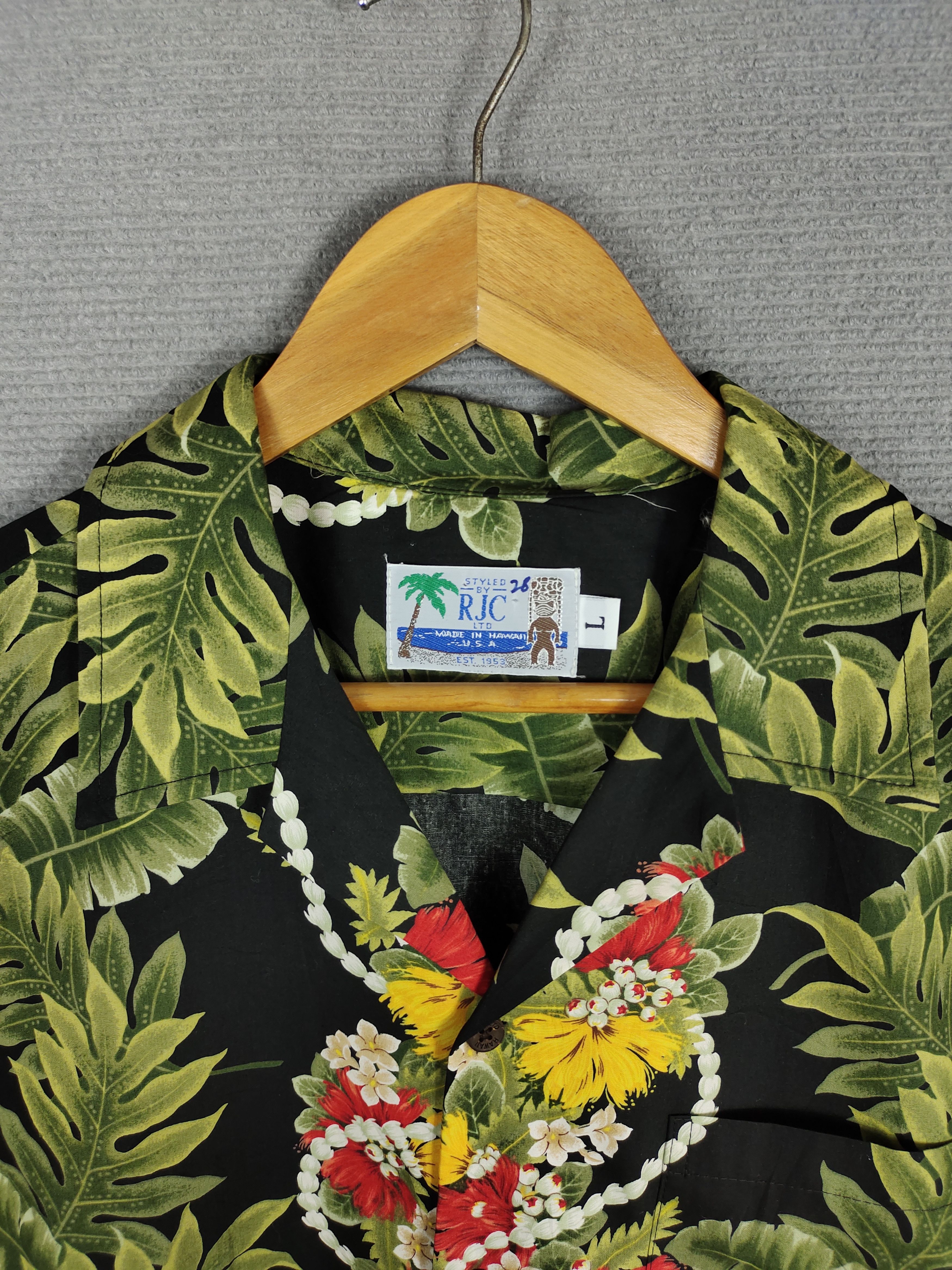 Vintage 1980s RJC Flowers Printed Panel Classic Hawaiian Shirt Size US L / EU 52-54 / 3 - 6 Thumbnail