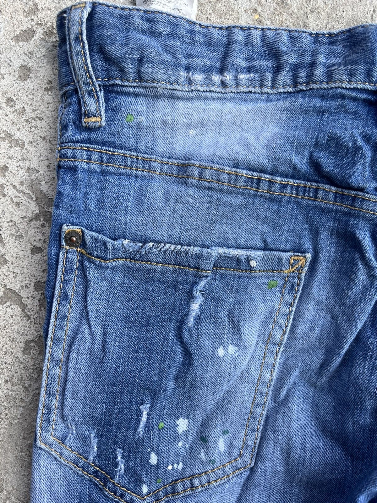 Dsquared2 SS18 Dsquared2 Painted Distressed Slim Fit Jeans Size US 29 - 16 Thumbnail