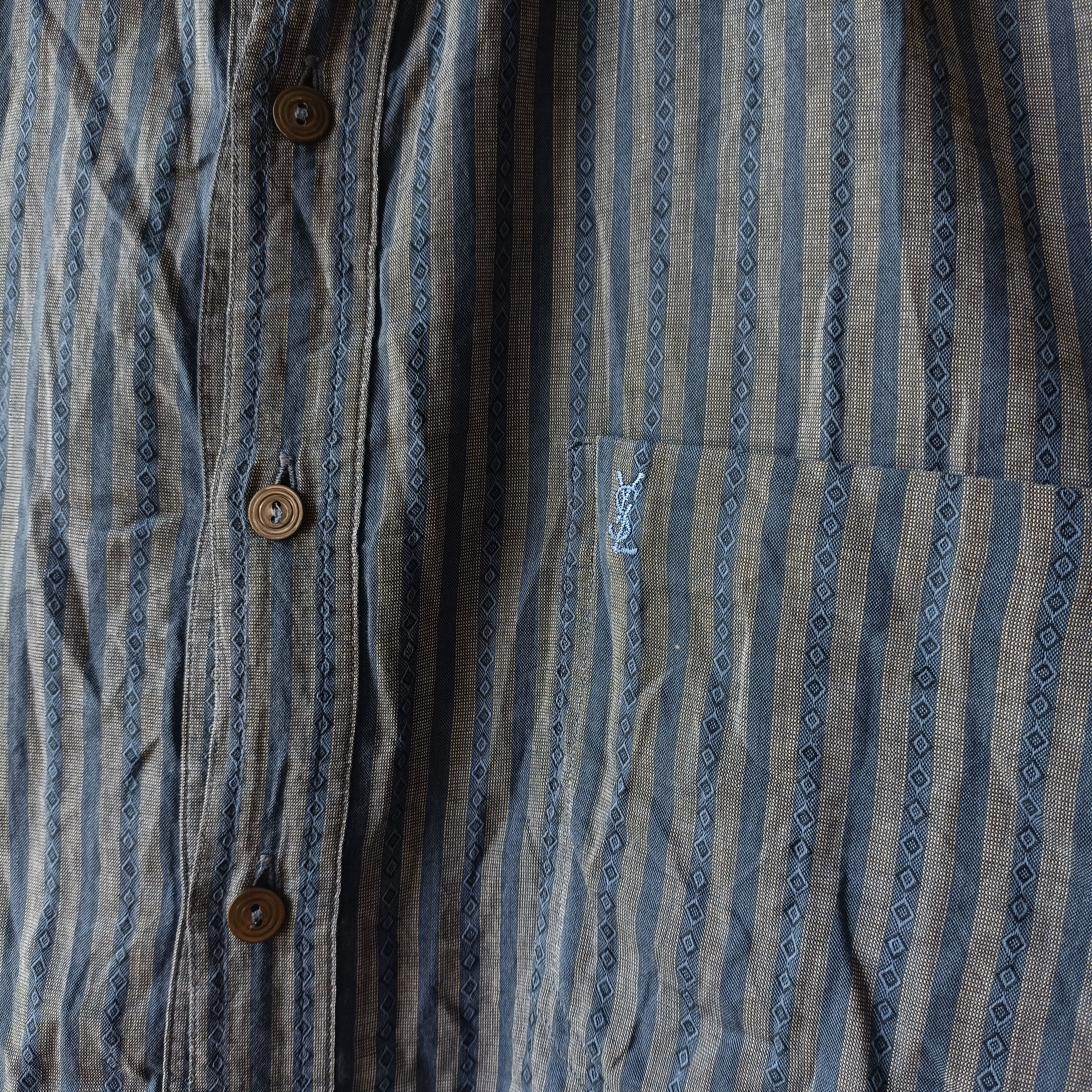 Yves Saint Laurent Vintage Yves Saint Laurent Stripe Shirt Size US M / EU 48-50 / 2 - 3 Thumbnail