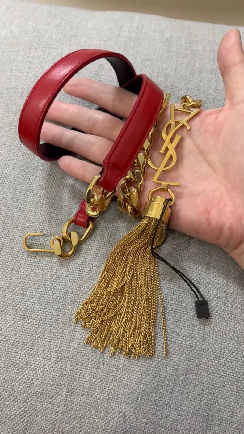 Yves Saint Laurent Saint Laurent Red Belt 2502-Nextarrow Size ONE SIZE - 1 Thumbnail