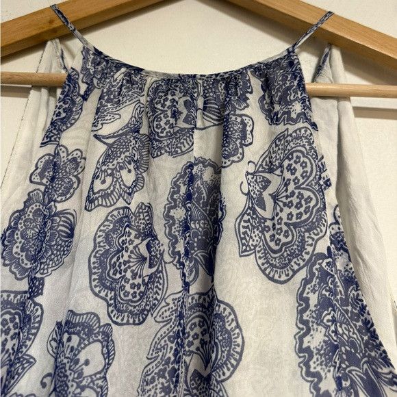 Mango MNG Collection Silk Blue Floral Halter Dress - Size S Size S / US 4 / IT 40 - 3 Thumbnail