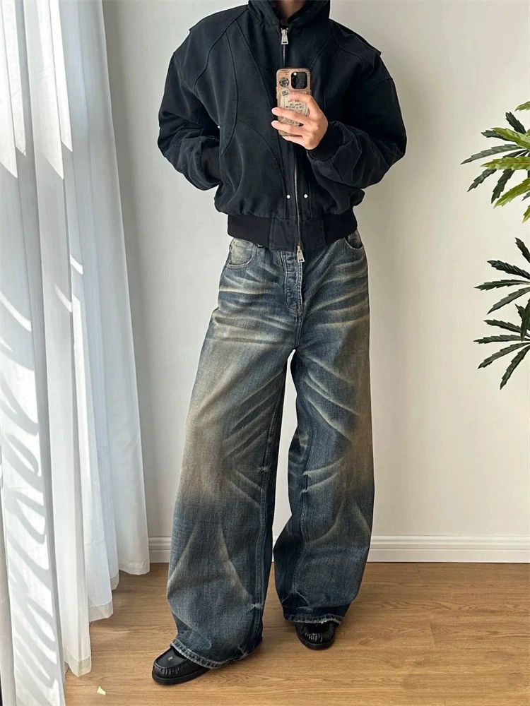 Other Baggy Light Wash Wide Leg Denim Jeans Size US 28 / EU 44 - 4 Thumbnail