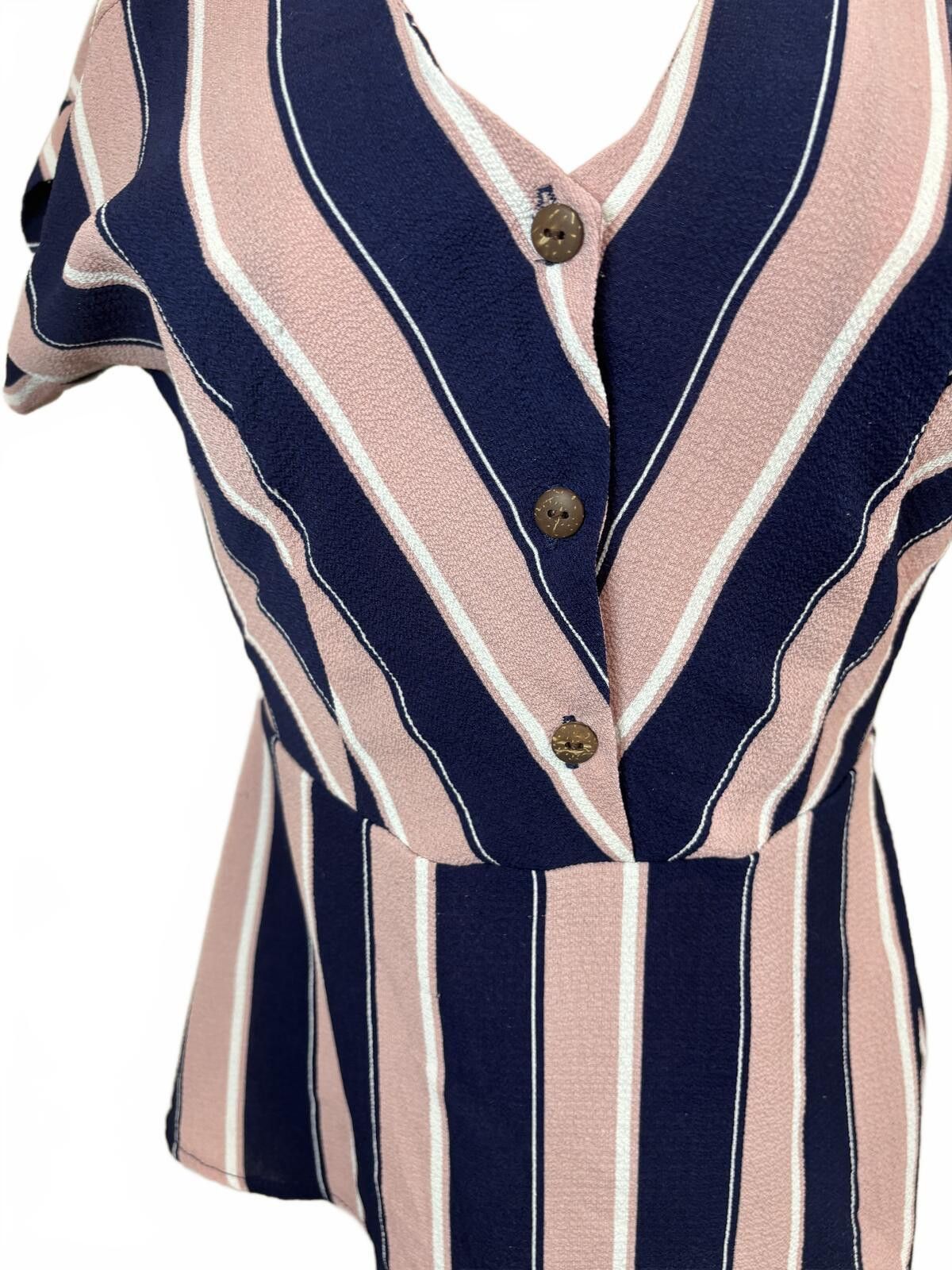 Other Monteau Boho Western Stripe Peplum Top Meduim Size M / US 6-8 / IT 42-44 - 3 Thumbnail