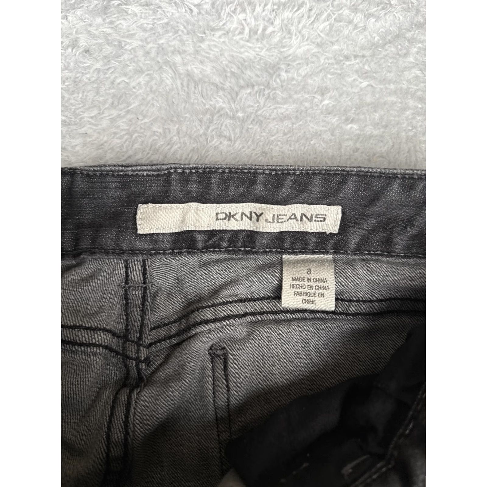 DKNY DKNY Jeans Womens Bootcut Denim 8 Gray Charcoal Wash 5-Pocket Rhinestone Pockets Stretch Size 30" / US 8 / IT 44 - 6 Thumbnail