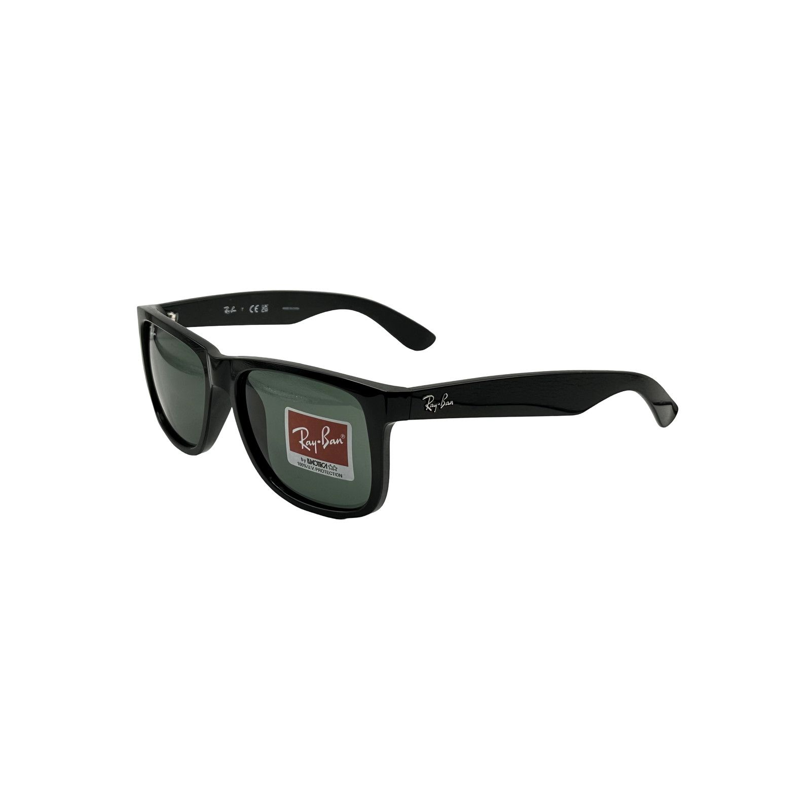 RayBan Ray-Ban Wayfarer Sunglasses Black Green Lens Justin RB4165 Size ONE SIZE - 2 Thumbnail