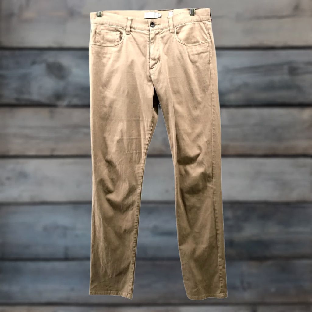 Vince Vince Slim Straight Chino Pants Mens 32x33 Beige Twill 5-Pocket Stretch Flat Front Straight Leg, Pre-Owned, Regular Size, Vintage No Size US 32 / EU 48 - 1 Thumbnail