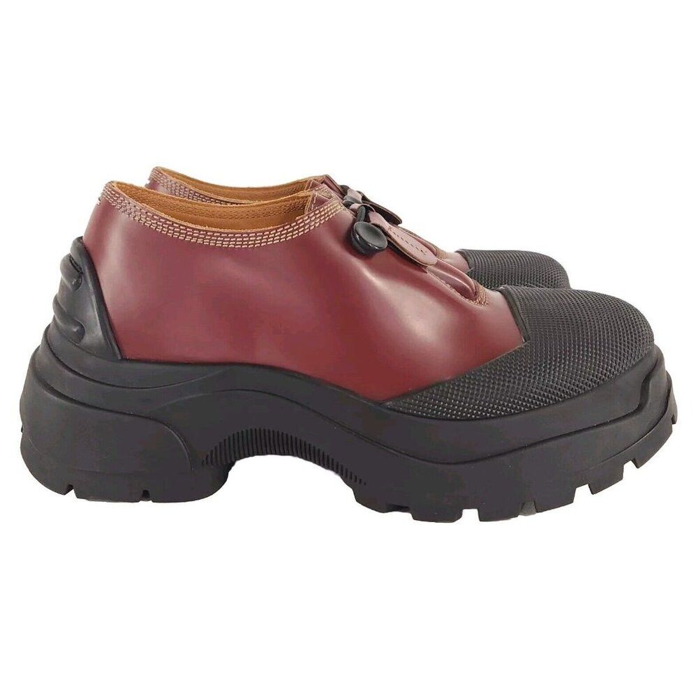 Maison Margiela MM6 Maison Margiela Chunky Oxfords 35 US 5 Women's Burgundy Size US 5 / IT 35 - 3 Thumbnail