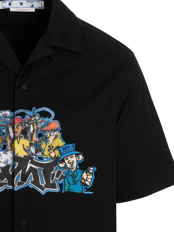 Off-White o1gr1nt1124 Graffiti Pupp Holiday Shirt in Black Size US XL / EU 56 / 4 - 3 Thumbnail