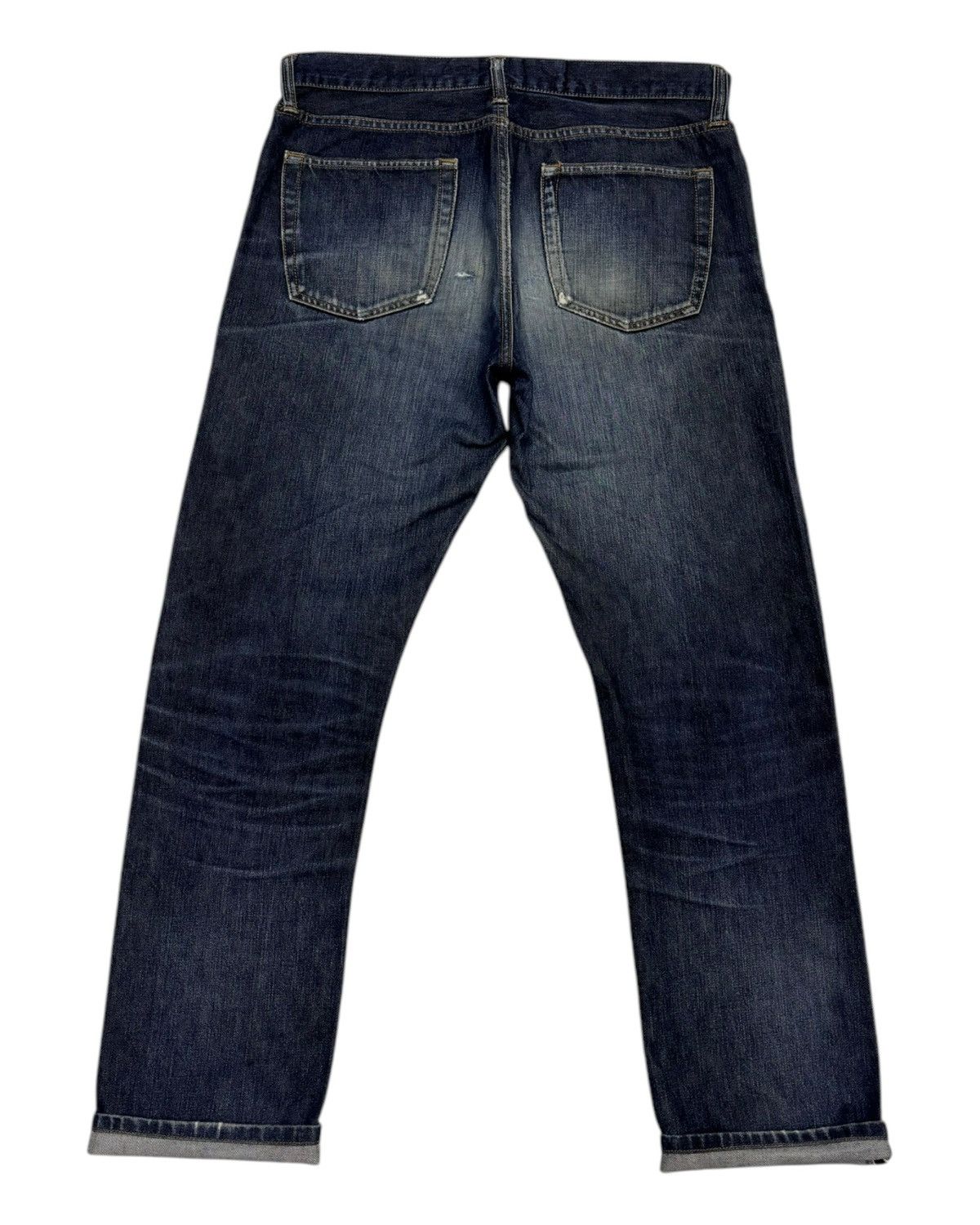 Gap × Issey Miyake 🔥VINTAGE GAP SELVEDGE BLUE DISTRESSED DENIM JEANS Size US 35 - 2 Thumbnail