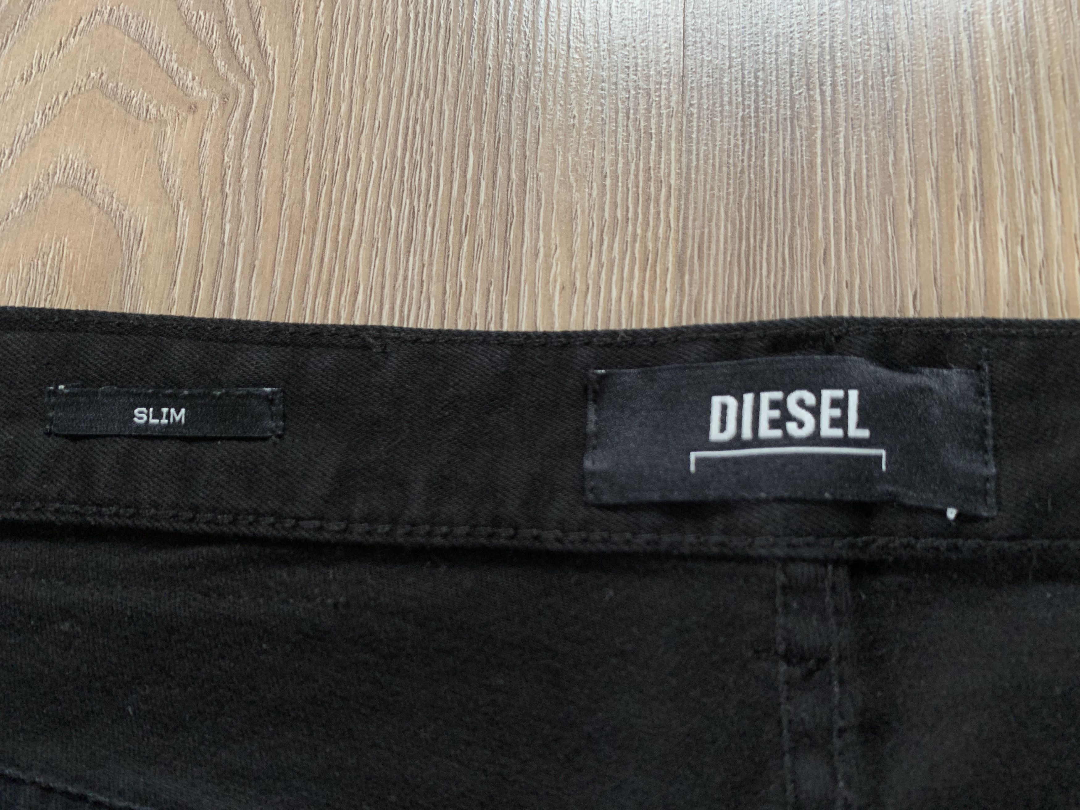 Diesel Diesel Straight Slim Black Jeans Size US 30 / EU 46 - 8 Thumbnail