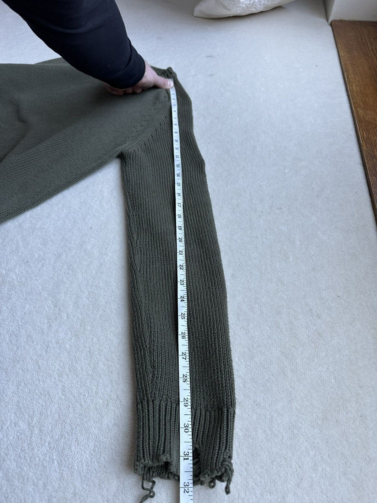 Saint Laurent Paris $990 Saint Laurent Green destroyed knit sweater Size US M / EU 48-50 / 2 - 12 Thumbnail