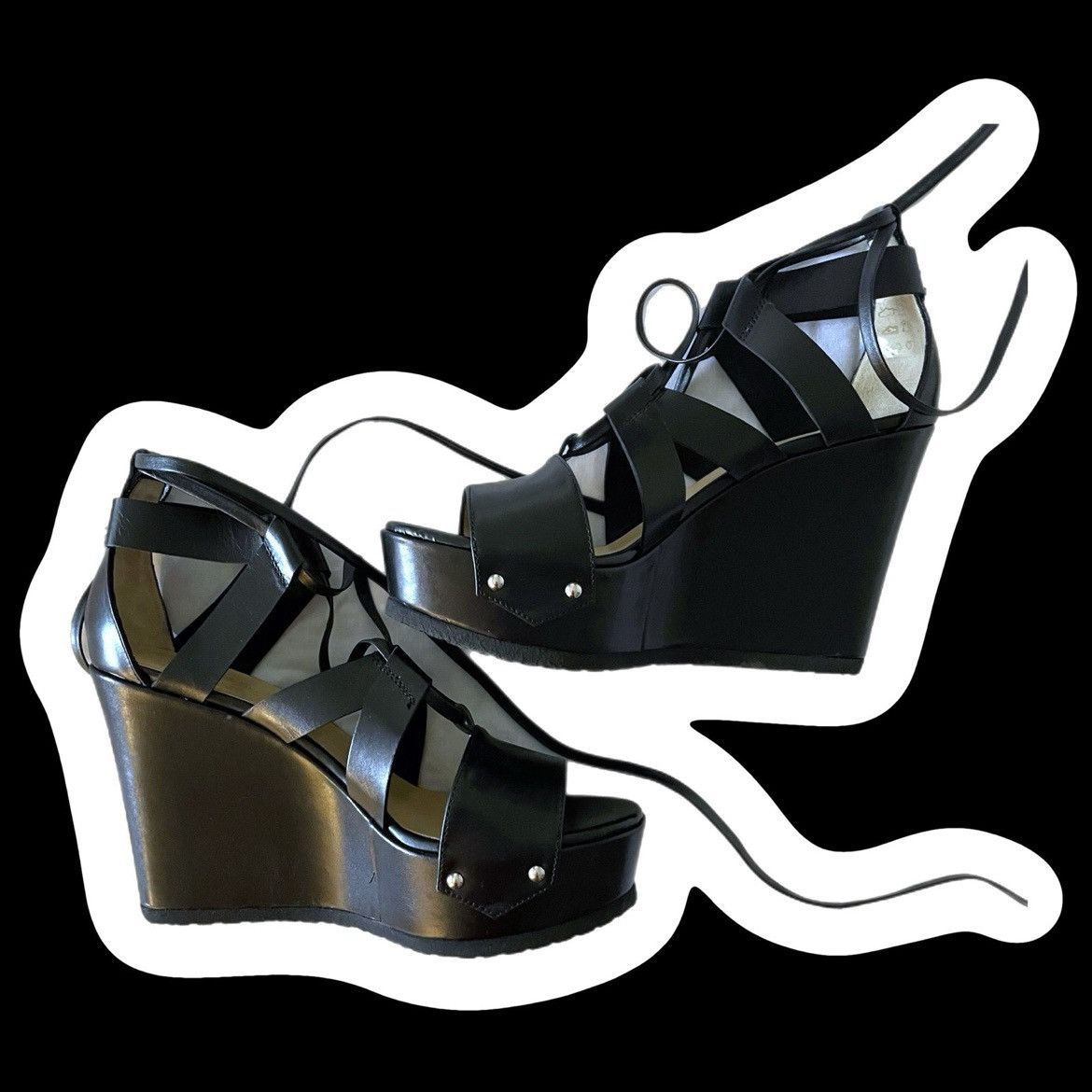 Paciotti strappy platform sandals sz 39 or 8.5us Size US 9 / IT 39 - 1 Thumbnail