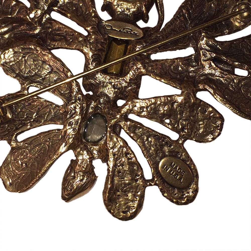 Oscar De La Renta Oscar Renta Cut Out Lace Metal Butterfly Statement Brooch Size ONE SIZE - 6 Thumbnail