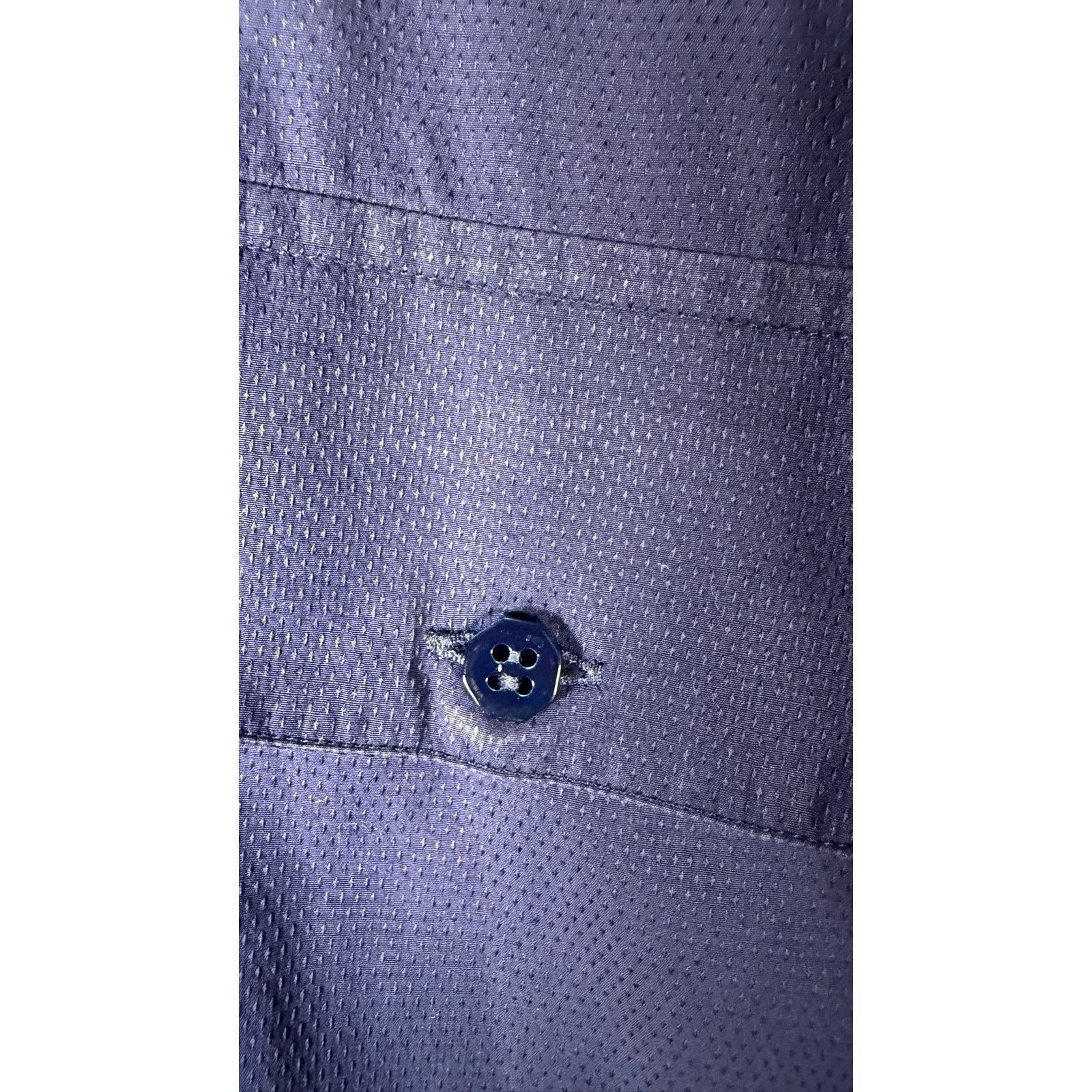 Stefano Ricci Stefano Ricci Textured Cotton Dress Shirt In Navy 46IT/36US Size US S / EU 44-46 / 1 - 12 Thumbnail