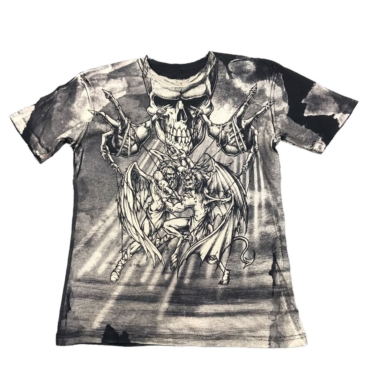 Affliction × If Six Was Nine × Vintage 😈AFFLICTION MADE IN USA RARE ART TSHIRT Size US L / EU 52-54 / 3 - 1 Thumbnail