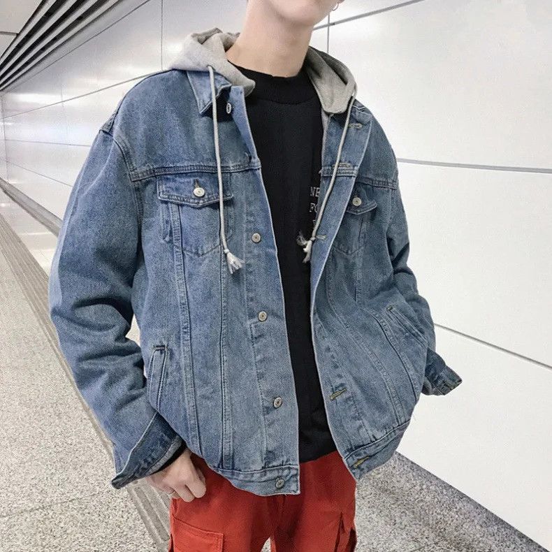 Japanese Brand Denim Jacket Trendy Two Piece Illusion Size US XL / EU 56 / 4 - 1 Thumbnail