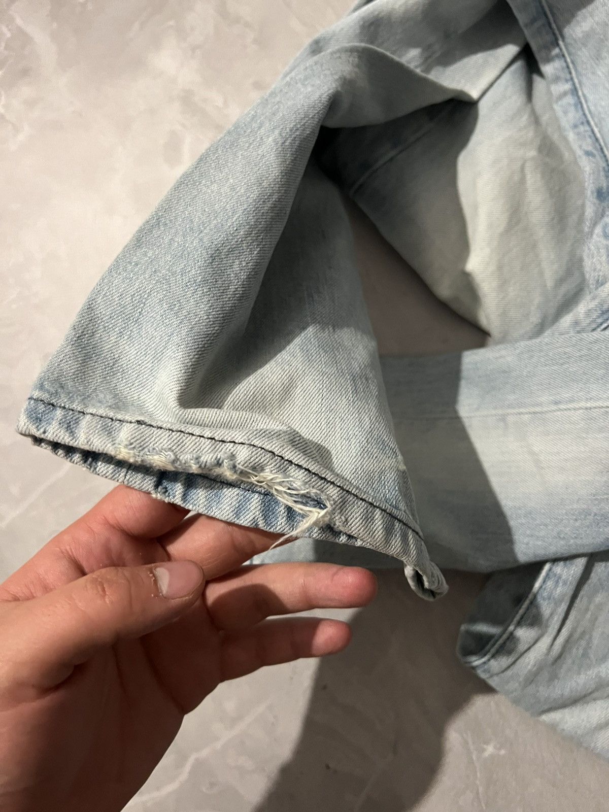 Japanese Brand Underground Light Blue Faded Jean / Slim Sexy Fit Retro Size US 34 / EU 50 - 8 Thumbnail