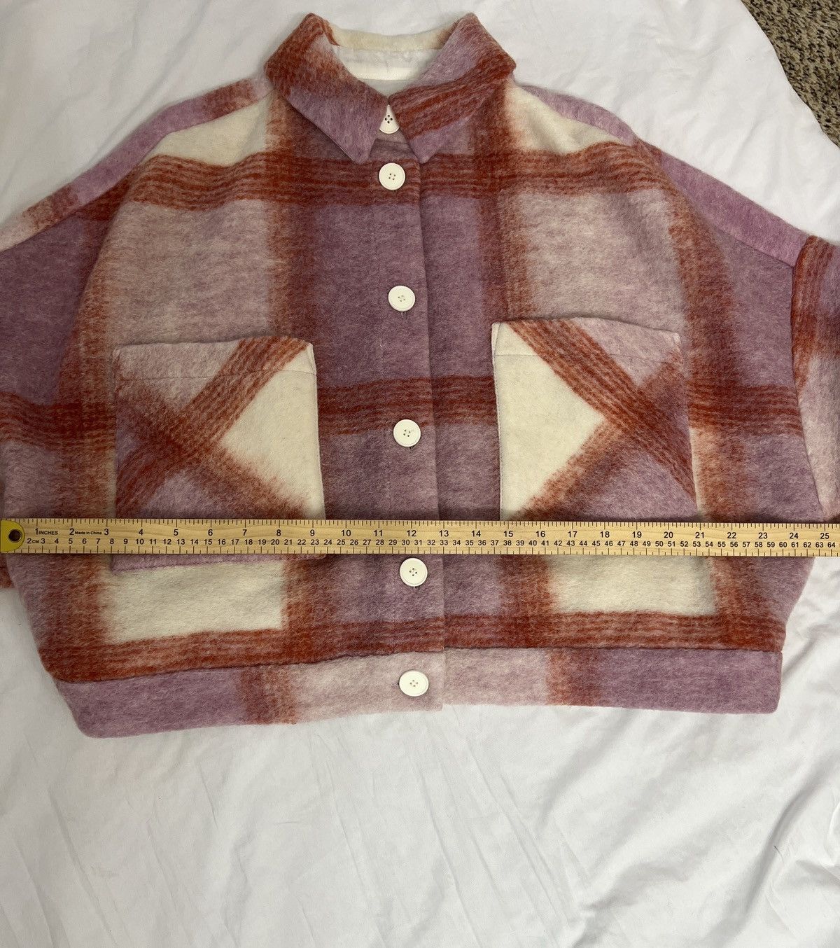 Iro IRO paris wool and cotton pink and cream plaid jacket size 8 Size M / US 6-8 / IT 42-44 - 9 Thumbnail