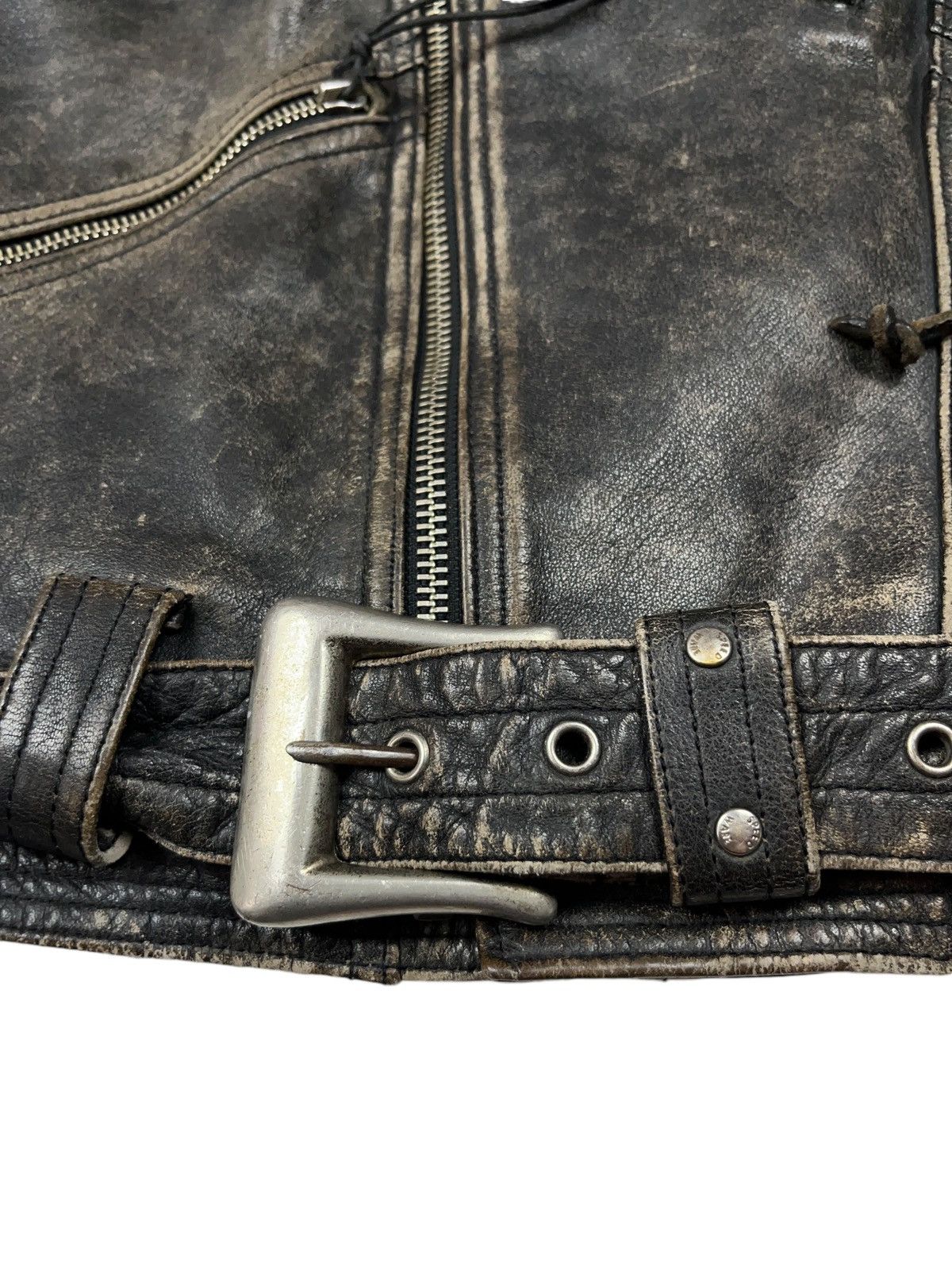 Brockum Vintage 1994 Guns n Roses Distressed Leather Biker Jacket Size US L / EU 52-54 / 3 - 7 Thumbnail