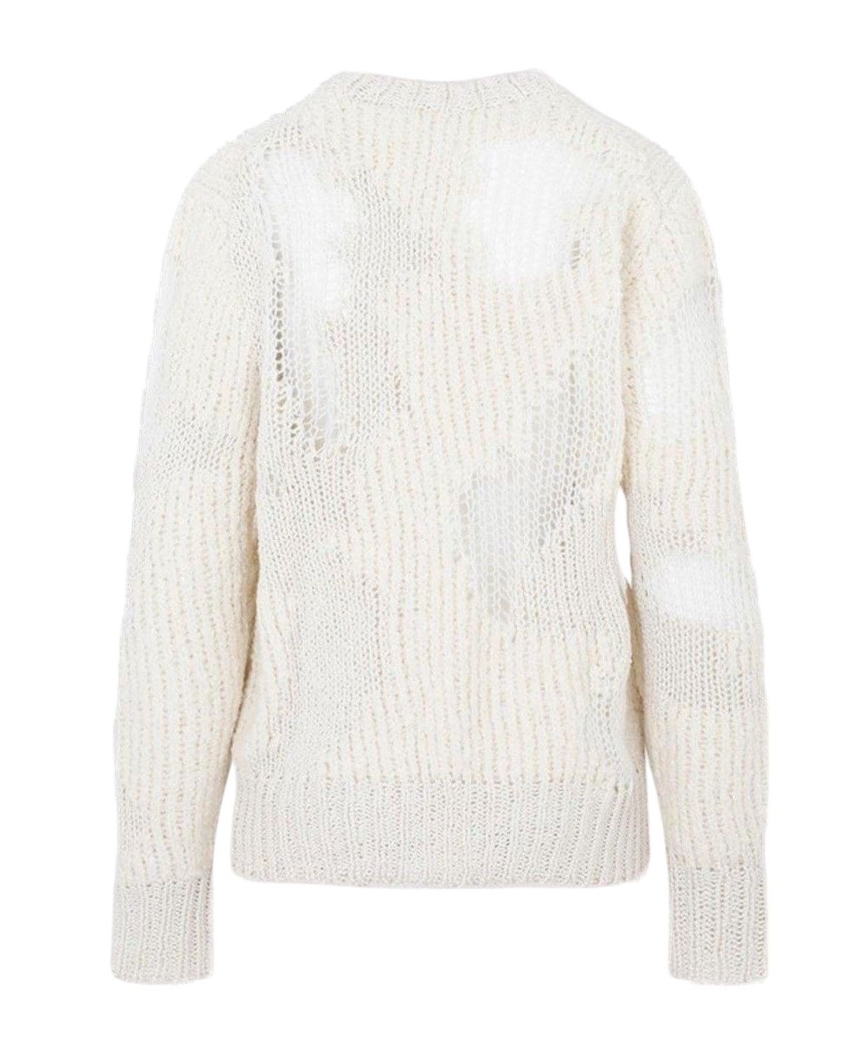 Chloe Chloé Iconic Cashmere-Wool Blend Milk Distressed Sweater Size M / US 6-8 / IT 42-44 - 2 Thumbnail
