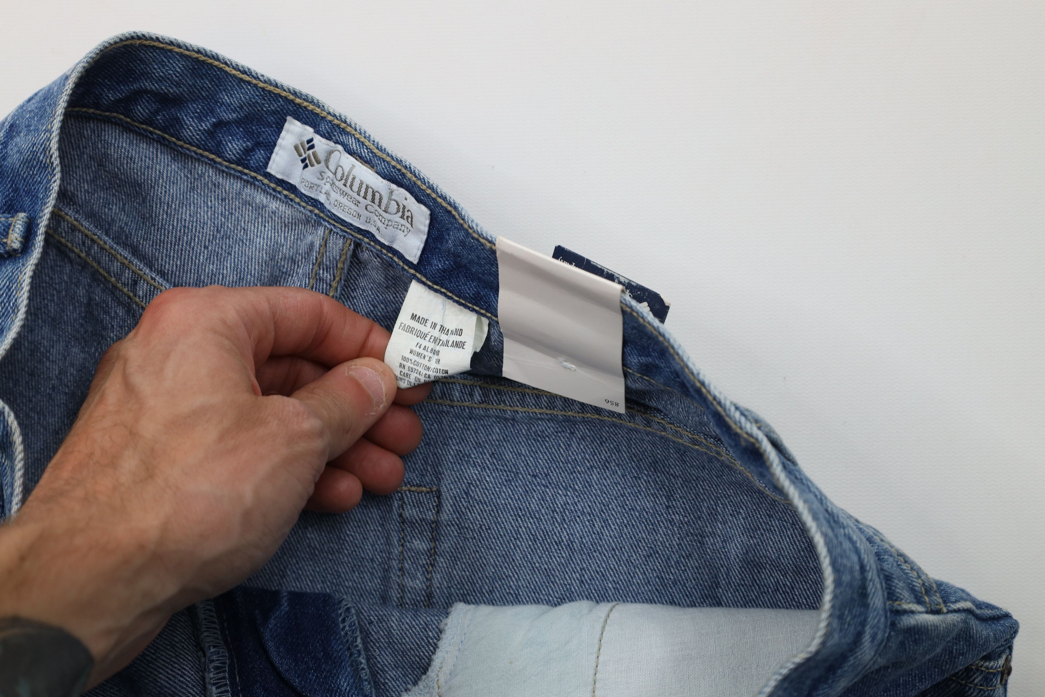 Columbia Deadstock Vintage 90s Columbia Fit Tapered Leg Denim Jeans Size 38" / US 16 / IT 52 - 7 Thumbnail