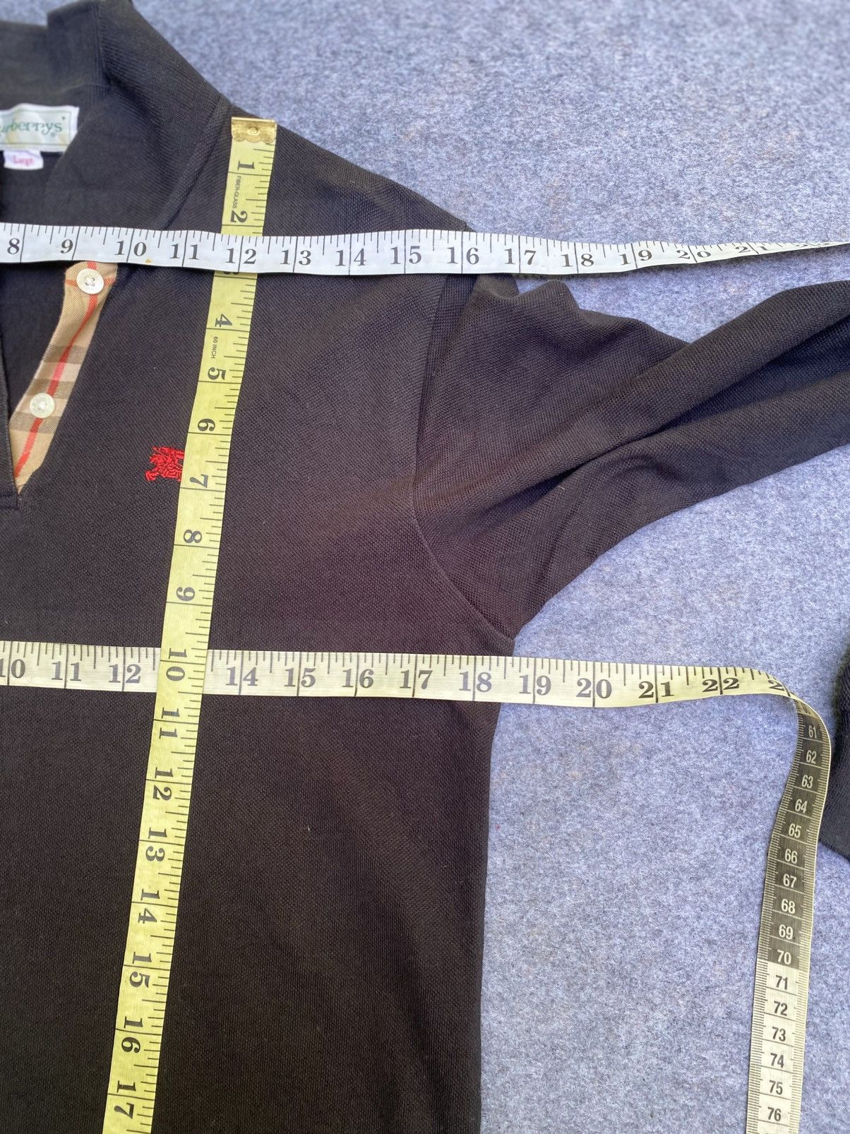 Burberry × Vintage Vintage burberrys polo long sleeve tshirt Size US L / EU 52-54 / 3 - 17 Thumbnail