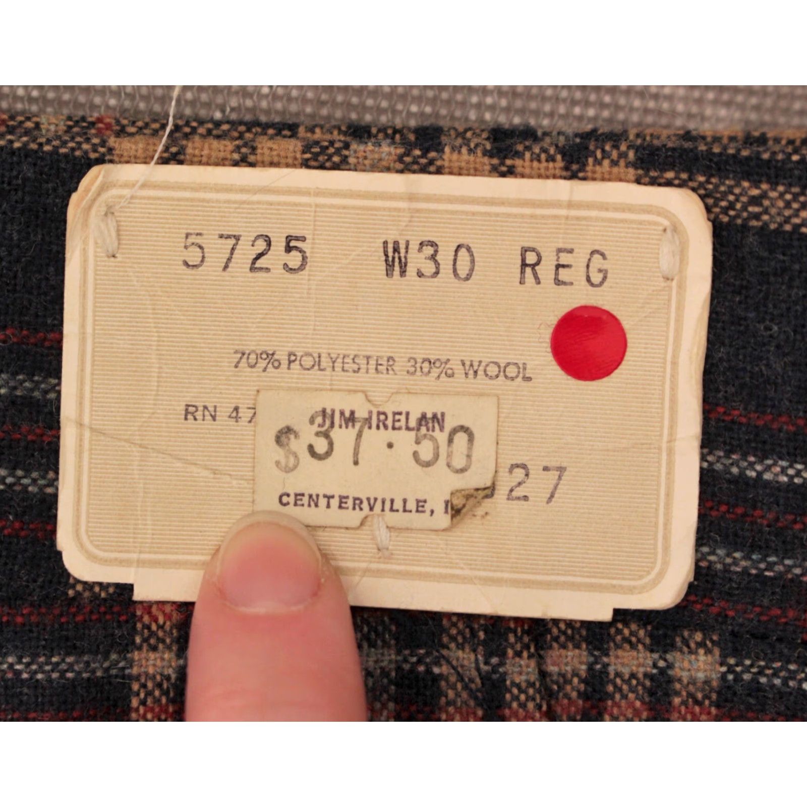 Vintage VINTAGE Men's VTG 1970s NOS Blue & Beige Plaid Pants Sz 30 70s Polyester Wool Disco Golf Pants Mens Regular 30 Blue 1970s Look Disco Size US 30 / EU 46 - 4 Thumbnail