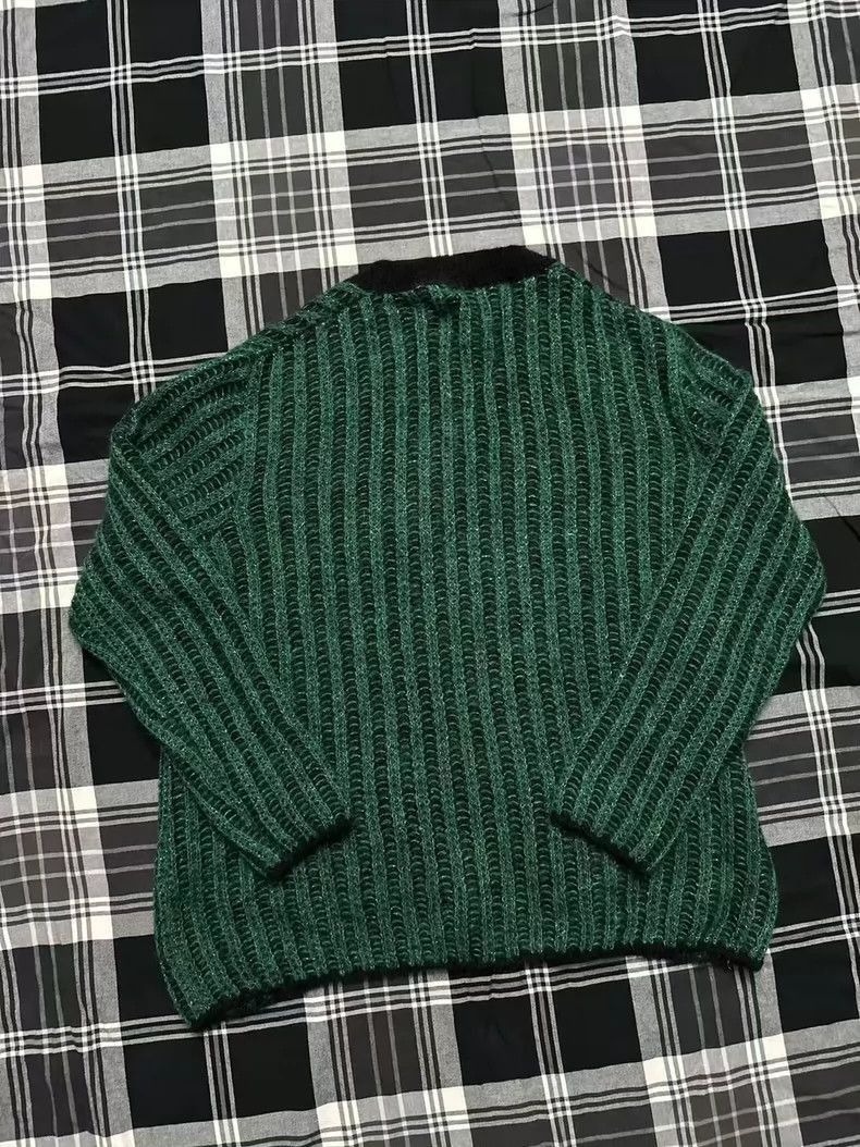 Saint Laurent Paris Saint Laurent FW21 Mohair Cardigan in Green-2505 Size US XL / EU 56 / 4 - 4 Thumbnail