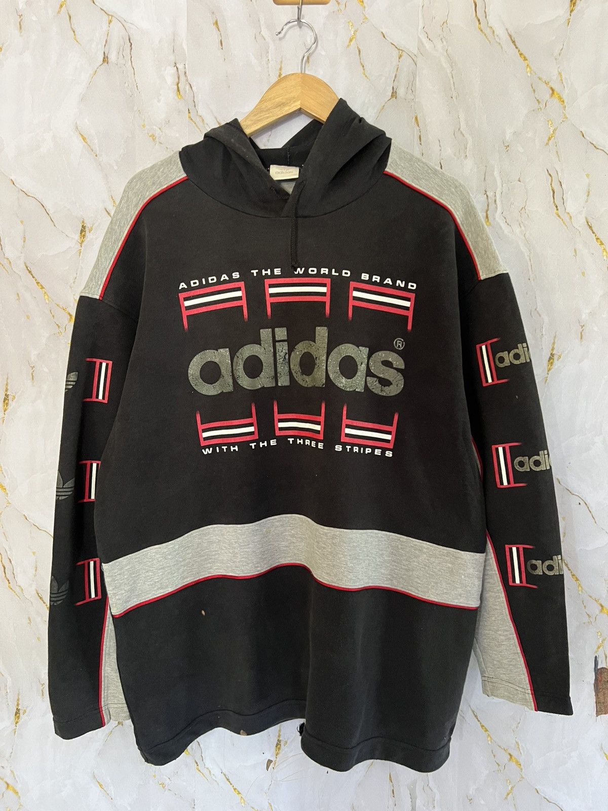 Adidas VINTAGE ADIDAS HOODIE Size US XXL / EU 58 / 5 - 1 Thumbnail