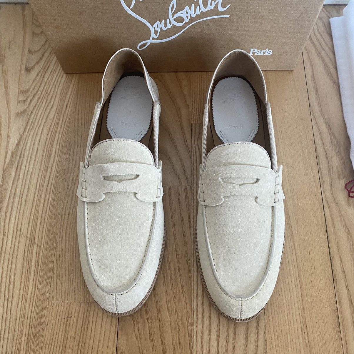 Christian Louboutin Christian Louboutin Penny Sand Tan Suede Croc Loafers Shoes Size US 12.5 / EU 45-46 - 3 Thumbnail