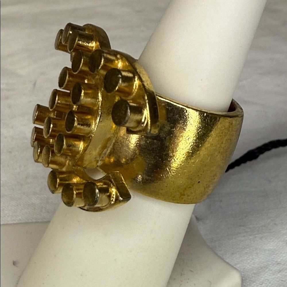 Chanel Chanel 02A Goldtone CC Logo Ring, Size 6.5 Size ONE SIZE - 3 Thumbnail