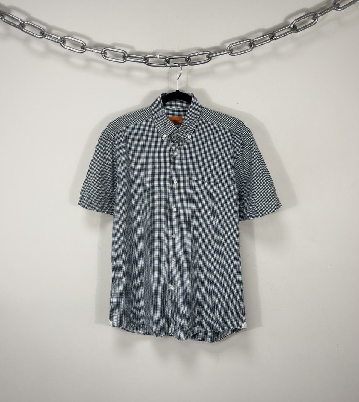Other Bruli Swiss Made Men’s Gingham Check Short Sleeve Shirt Size US L / EU 52-54 / 3 - 1 Thumbnail