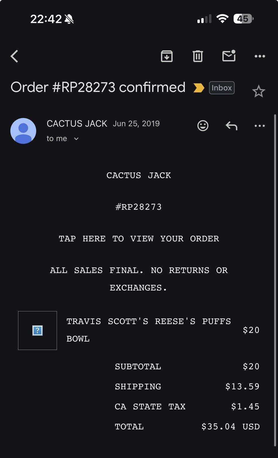 Travis Scott Travis Scott Reese’s Puffs Bowl Size ONE SIZE - 2 Thumbnail