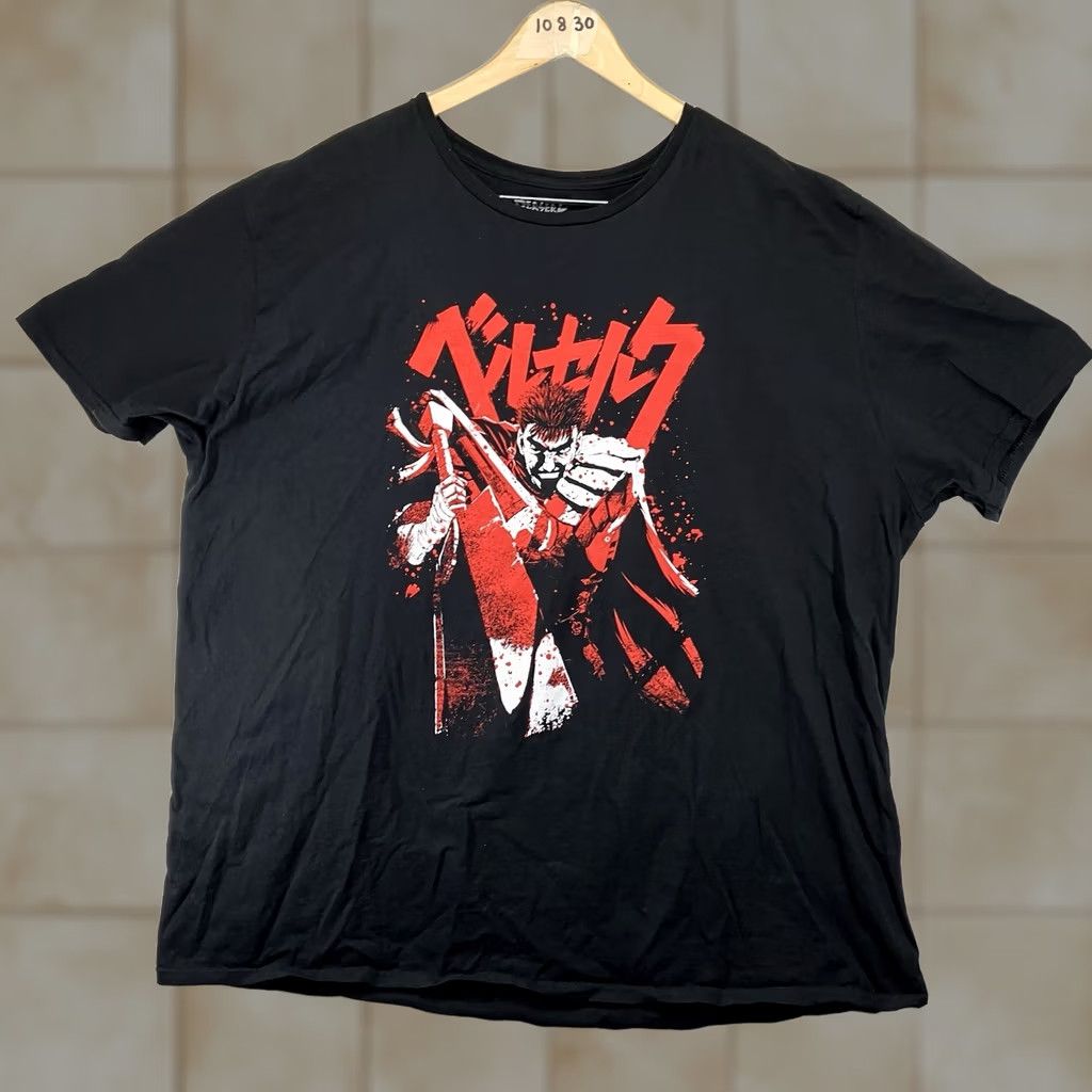 Vintage VINTAGE Berserk T-Shirt Graphic Print Mens 3XL Black Cotton Crew Neck Short Sleeve Gothic Anime Battling Guts Manga Shirt Size US XXL / EU 58 / 5 - 1 Thumbnail